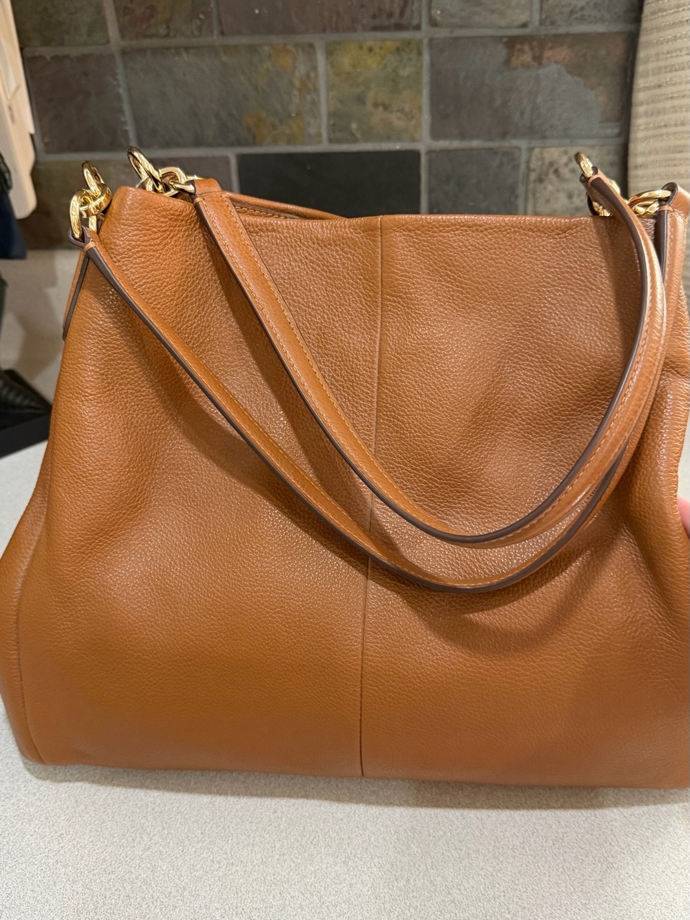 Coach Madison Phoebe Hobo Shoulder Bag in Brown Pebble NWT #coach #hobo #nwt - Picture 5 of 11
